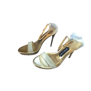 Gold Heels, Size 42, Strappy Sandal, Dressy‎ Party Heels